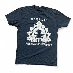 Namaste Graphic Tee - Navy Blue Comfort Shirt